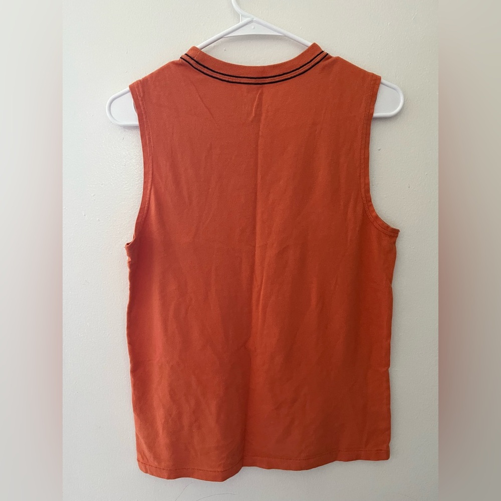 Orange Sleeveless Graphic Tee - Picture 2 of 3